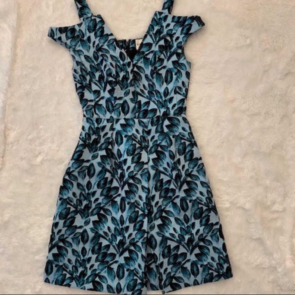 Reiss Metallic Blue Dress